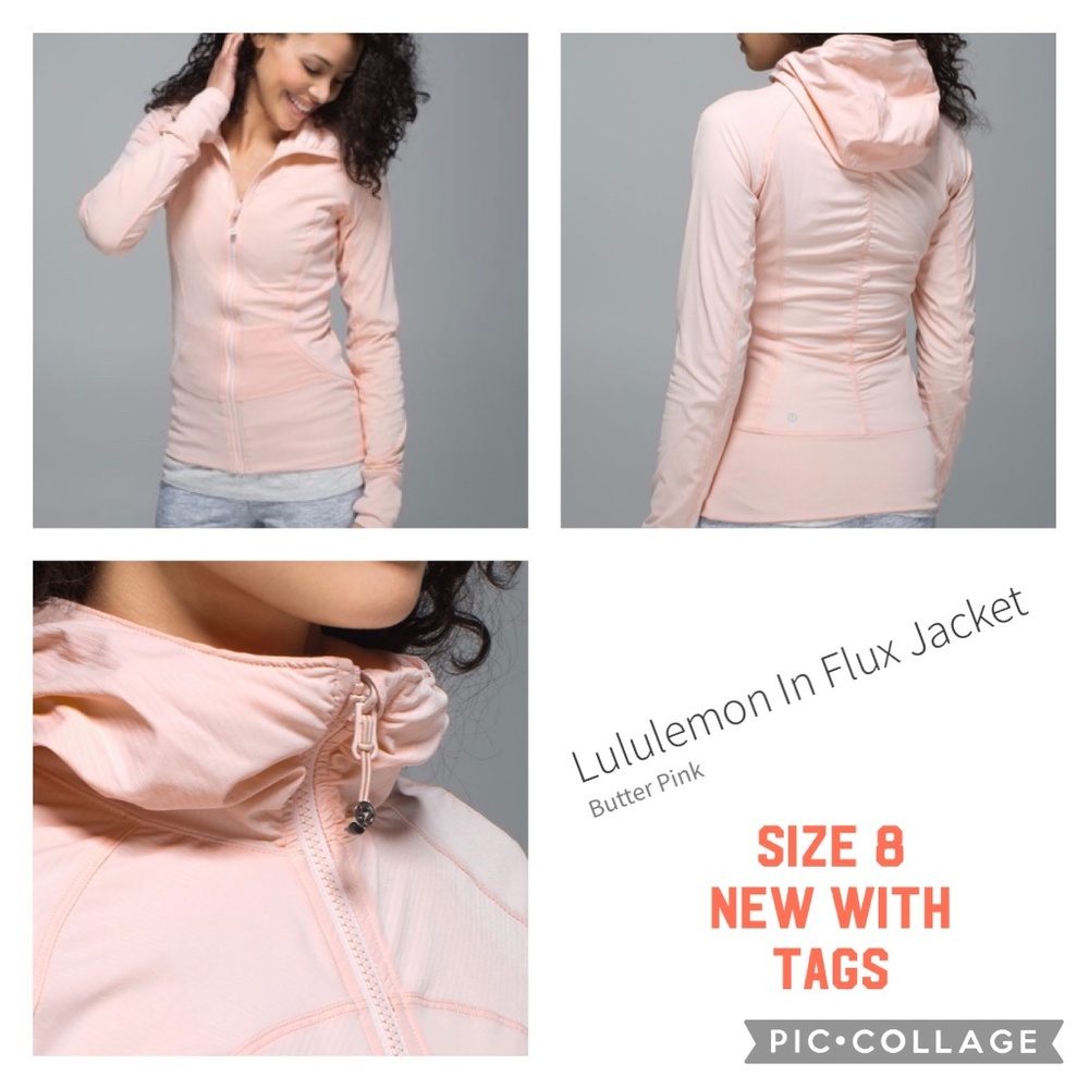 Lululemon In Flux jacket size 8 New pink BPNK reversible  rare NWT